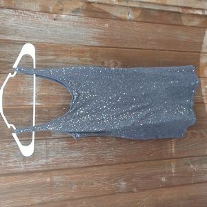 Sequin dark gray tank top.